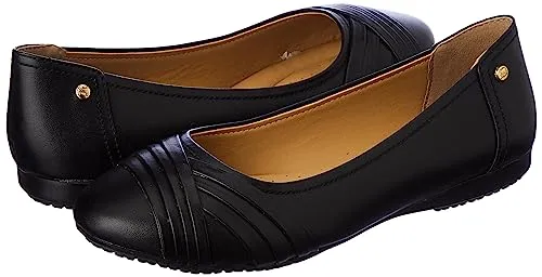 Bata Comfit WomenPLEATED Ballerina EShoes UK 7 Color Black (5516280)