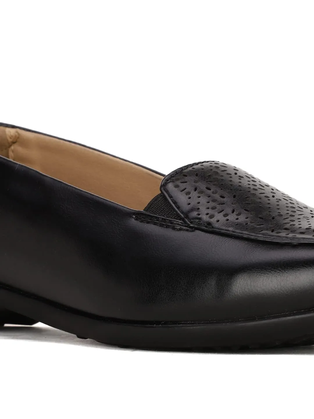 Bata Womens Leon Black Loafers - 5 UK