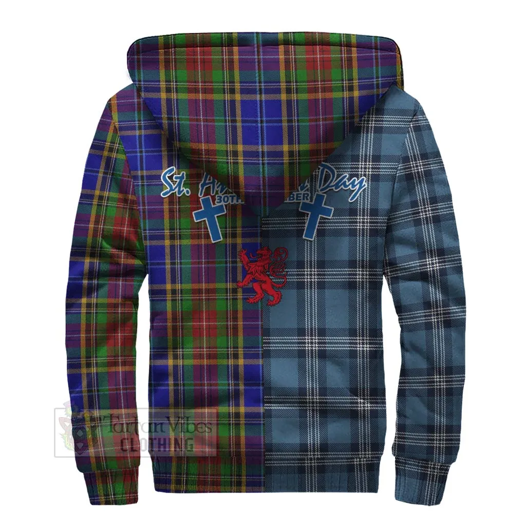 Beattie (Beatty) Tartan Sherpa Hoodie Happy St. Andrew's Day Half Tartan Style