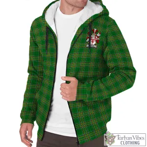 Bergin Irish Clan Tartan Sherpa Hoodie with Coat of Arms