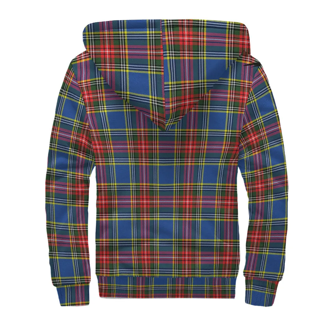 Bethune Tartan Sherpa Hoodie with Family Crest