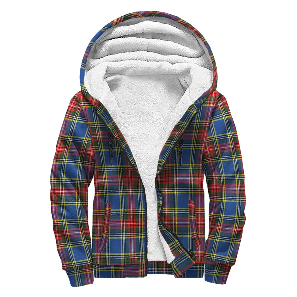 Bethune Tartan Sherpa Hoodie with Family Crest