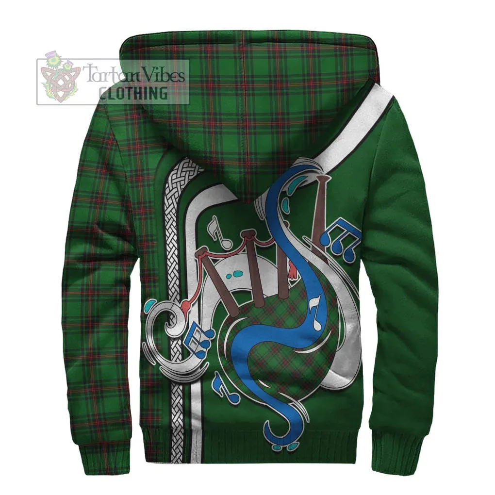 Beveridge Tartan Sherpa Hoodie with Epic Bagpipe Style