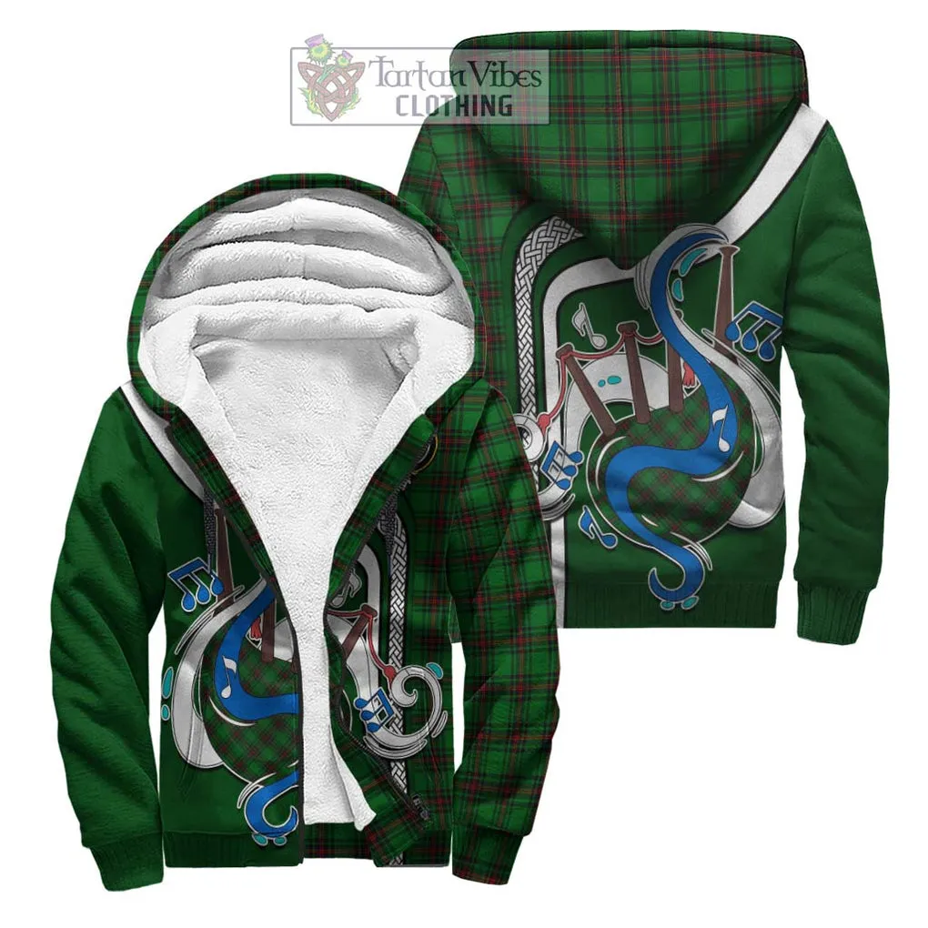 Beveridge Tartan Sherpa Hoodie with Epic Bagpipe Style