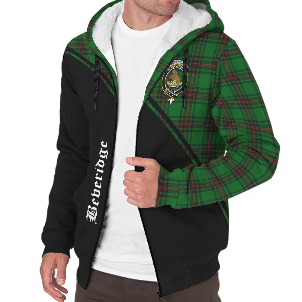 Beveridge Tartan Sherpa Hoodie with Family Crest Curve Style