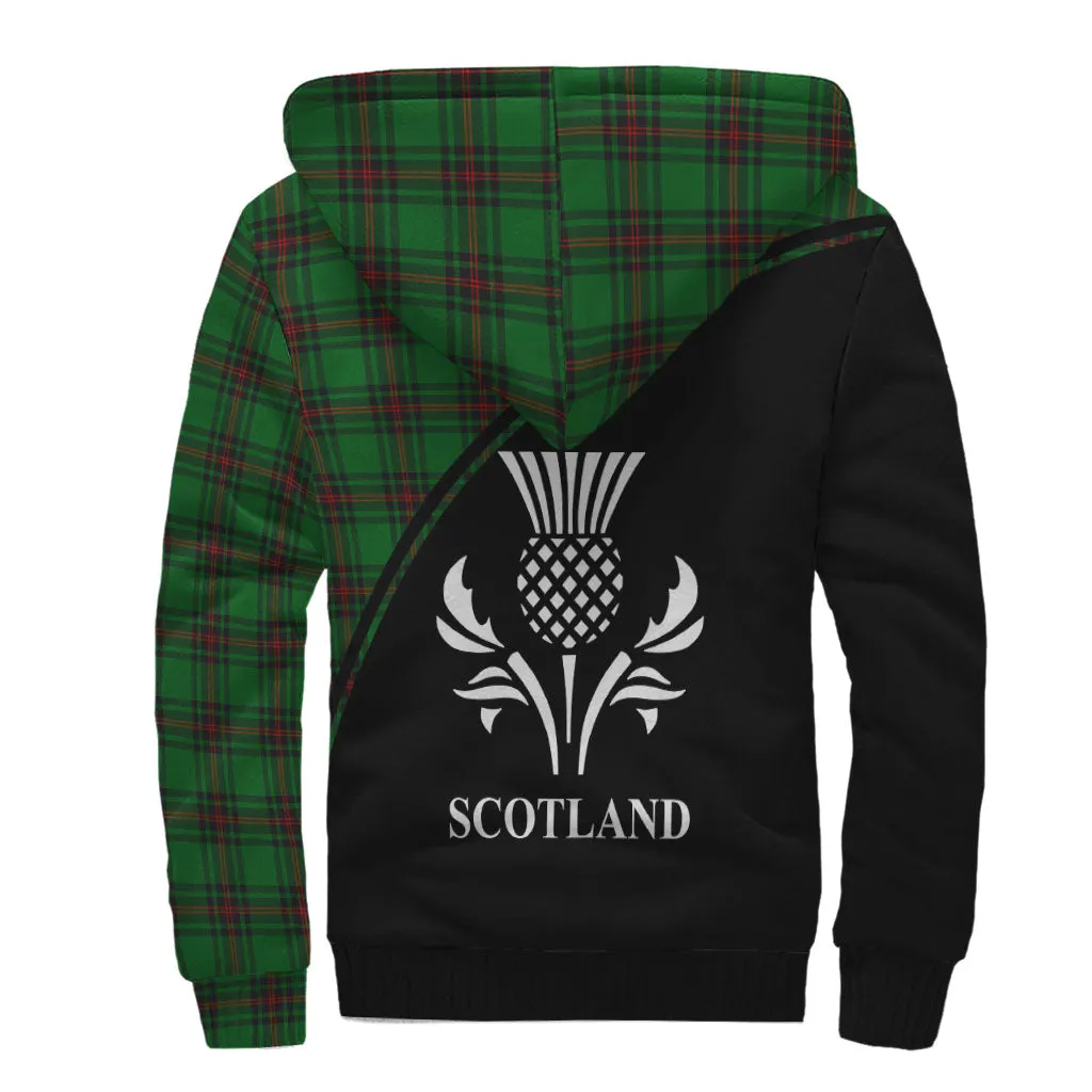 Beveridge Tartan Sherpa Hoodie with Family Crest Curve Style