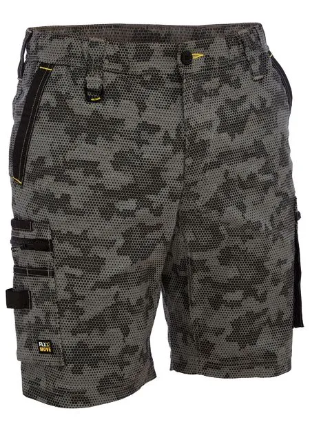 Bisley Flx & Move Stretch Canvas Camo Cargo Short - Limited Edition (BSHC1337)