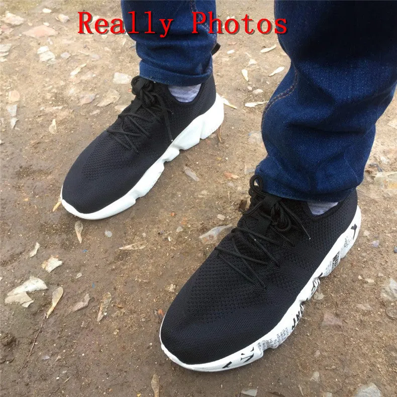 Black Men's Athletic Fashion Casual Sneakers Outdoor