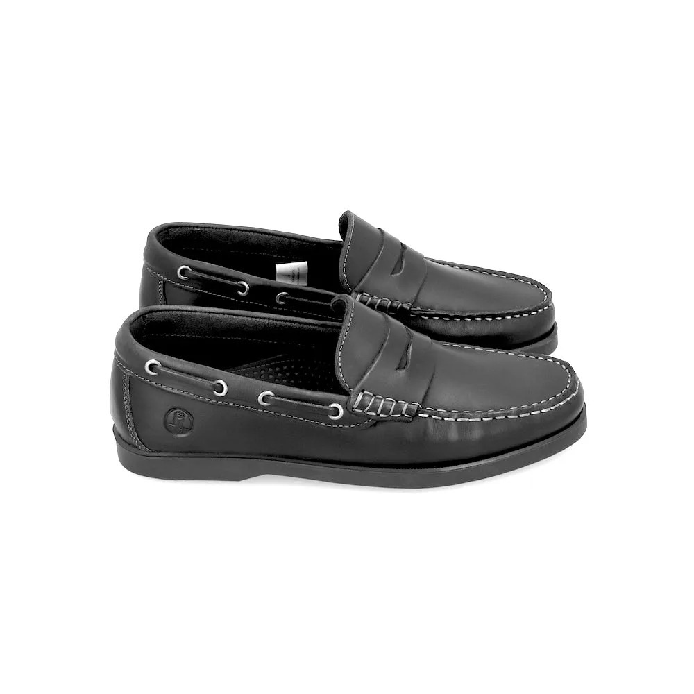 Black Monaco Penny Loafers