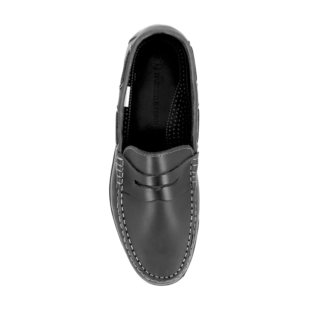 Black Monaco Penny Loafers