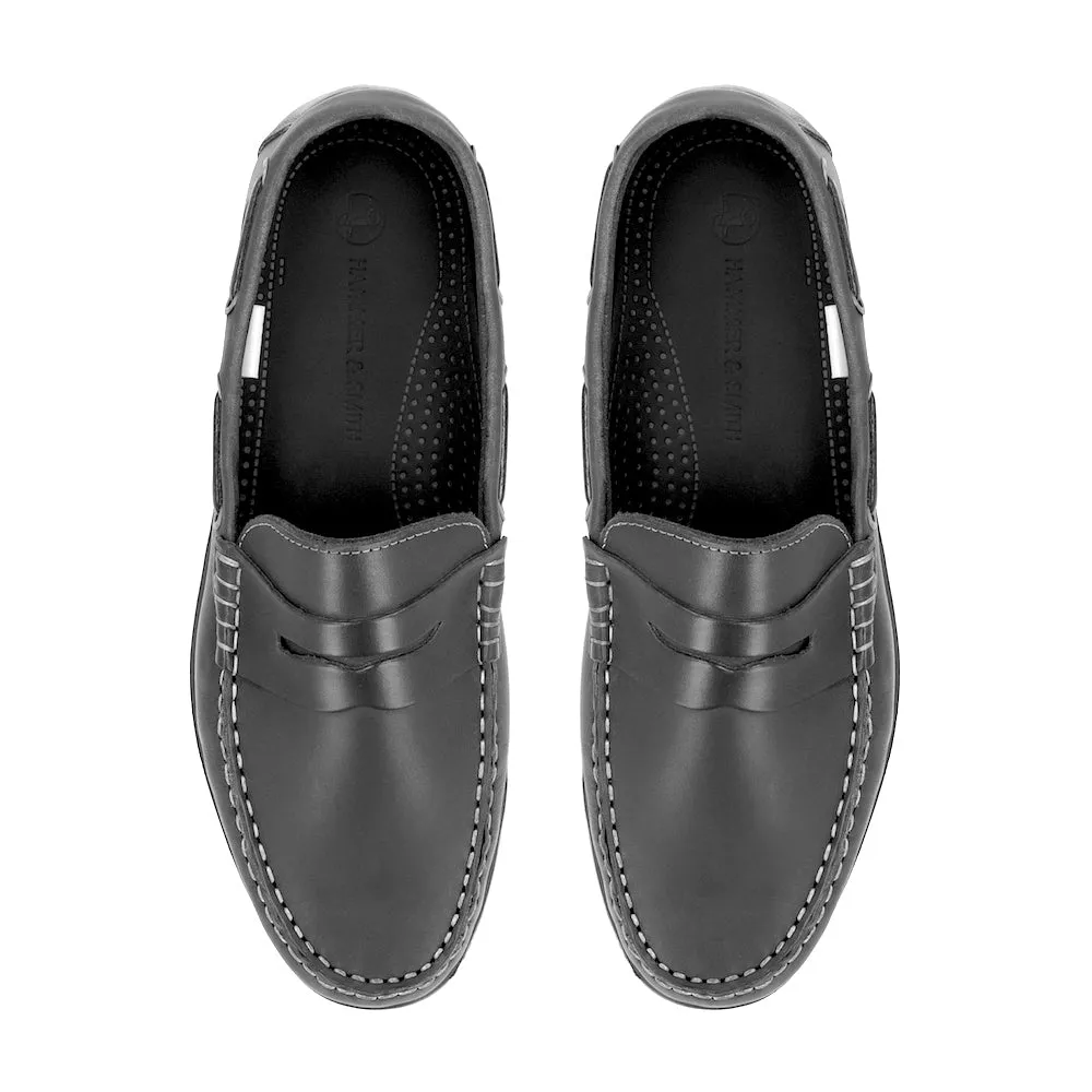 Black Monaco Penny Loafers