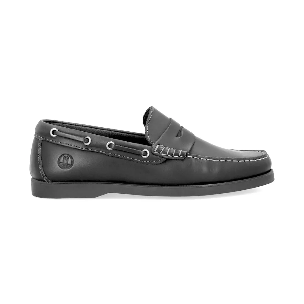 Black Monaco Penny Loafers