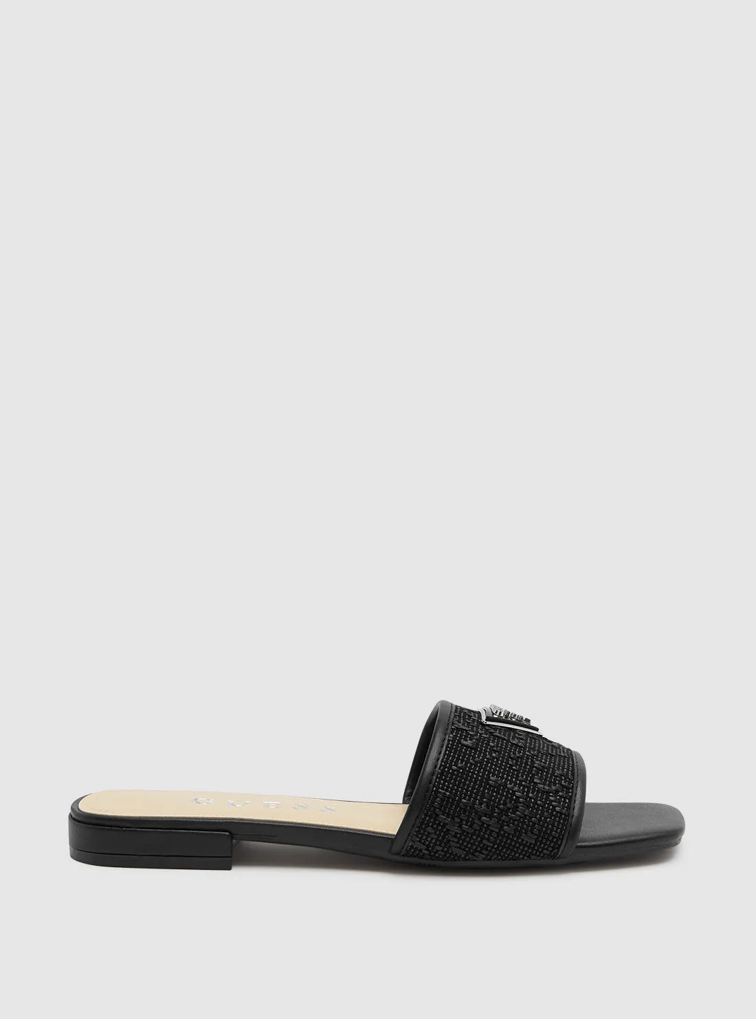 Black Tamsey Slide Sandals