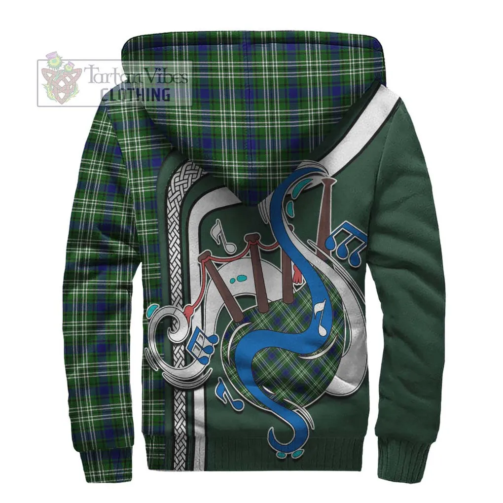 Blackadder Tartan Sherpa Hoodie with Epic Bagpipe Style