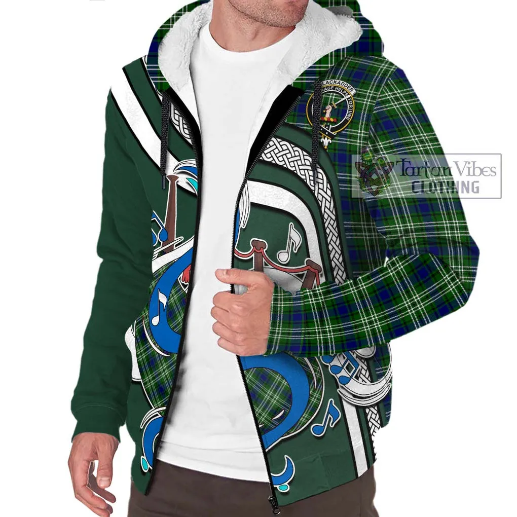 Blackadder Tartan Sherpa Hoodie with Epic Bagpipe Style