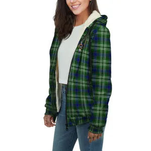 Blackadder Tartan Sherpa Hoodie with Family Crest