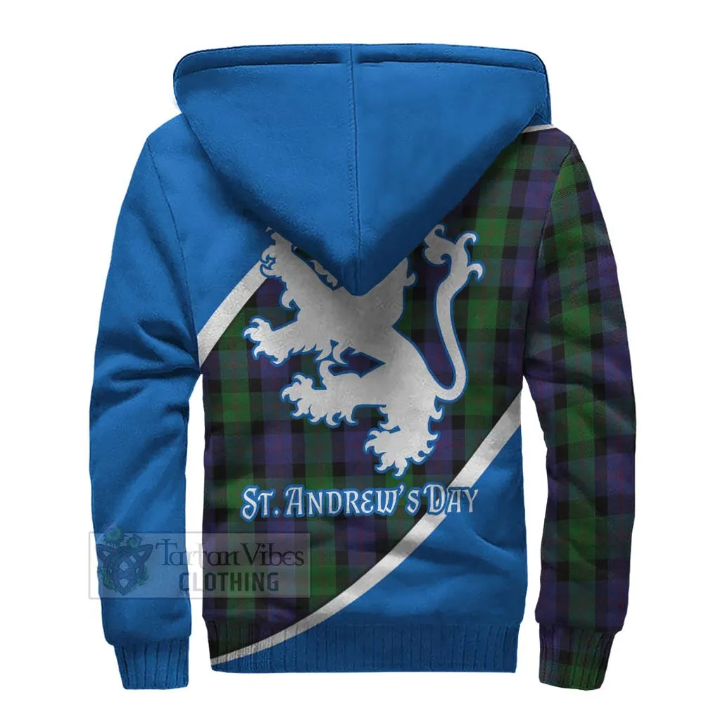 Blair Family Crest Tartan Sherpa Hoodie Celebrate Saint Andrew's Day in Style