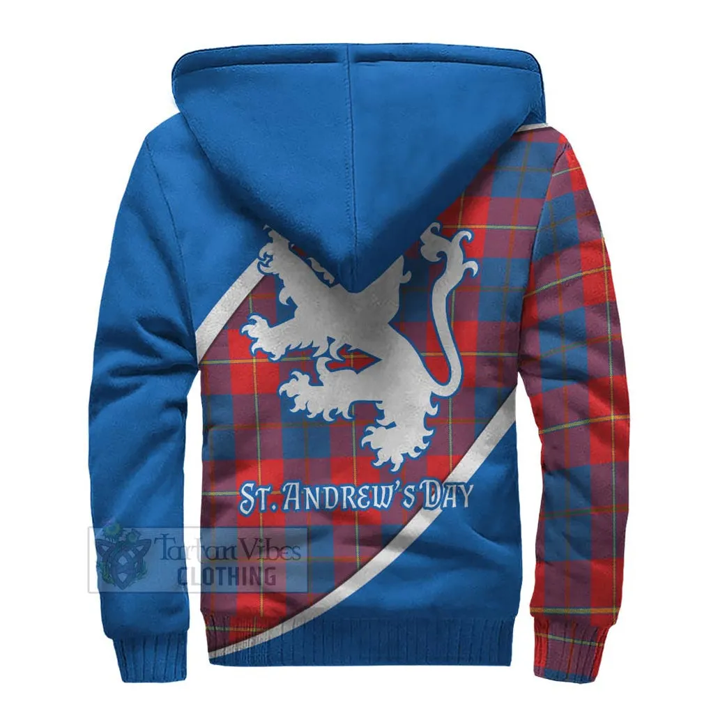 Blane Family Crest Tartan Sherpa Hoodie Celebrate Saint Andrew's Day in Style