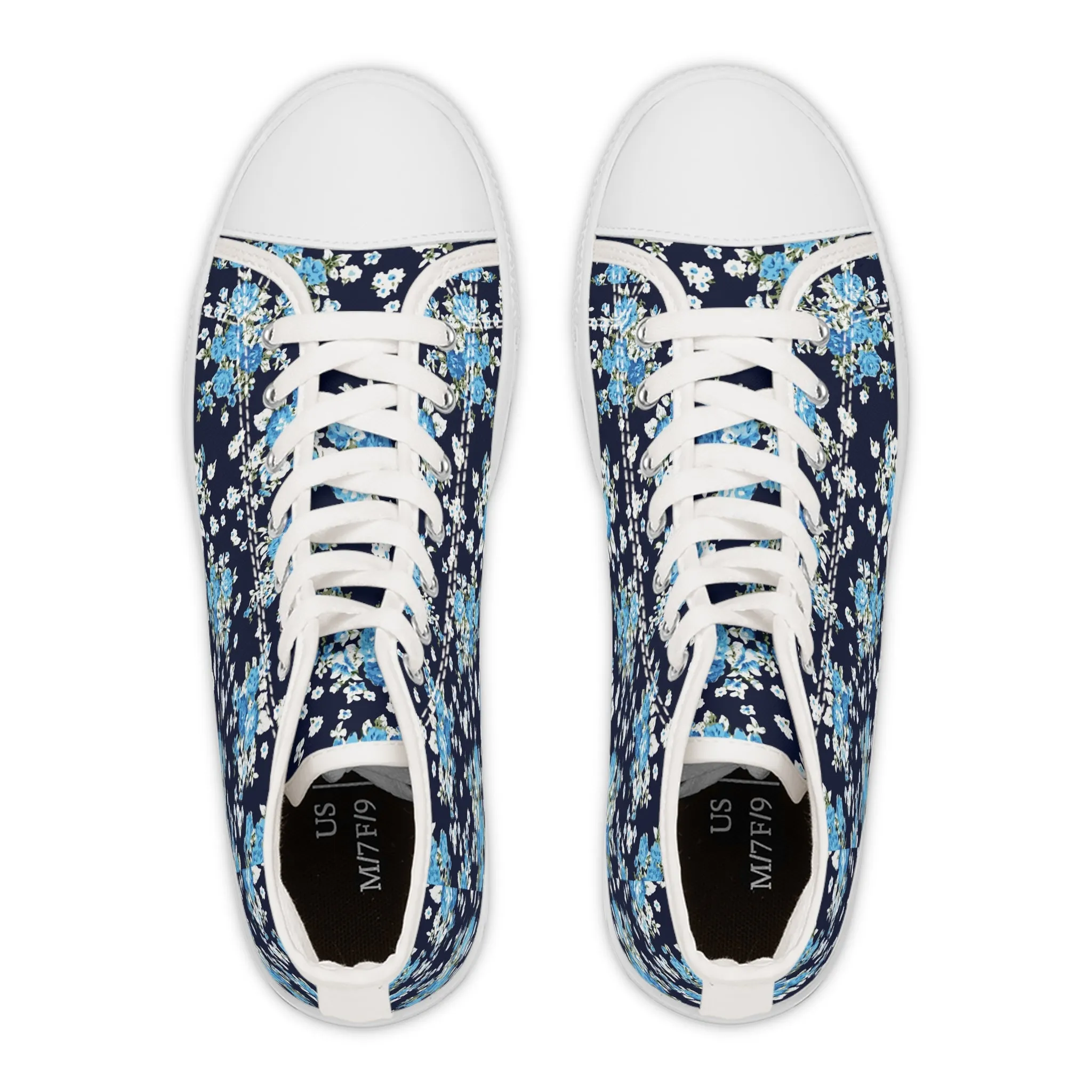 Blue Roses Women's High Top Sneakers