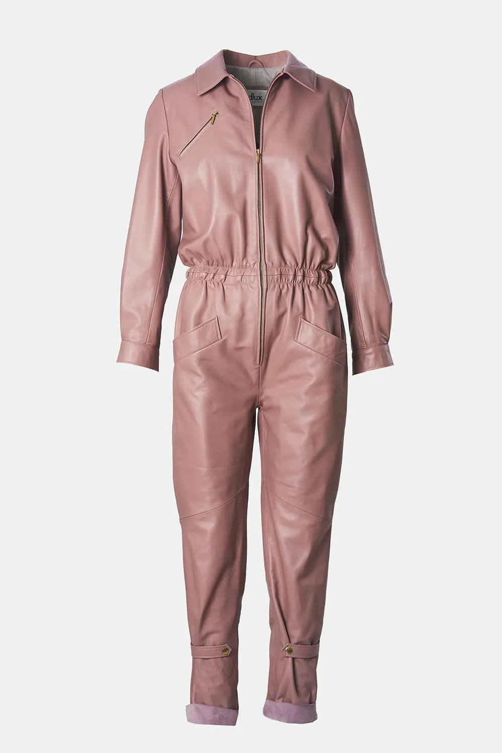 Blush Leather Boilersuit