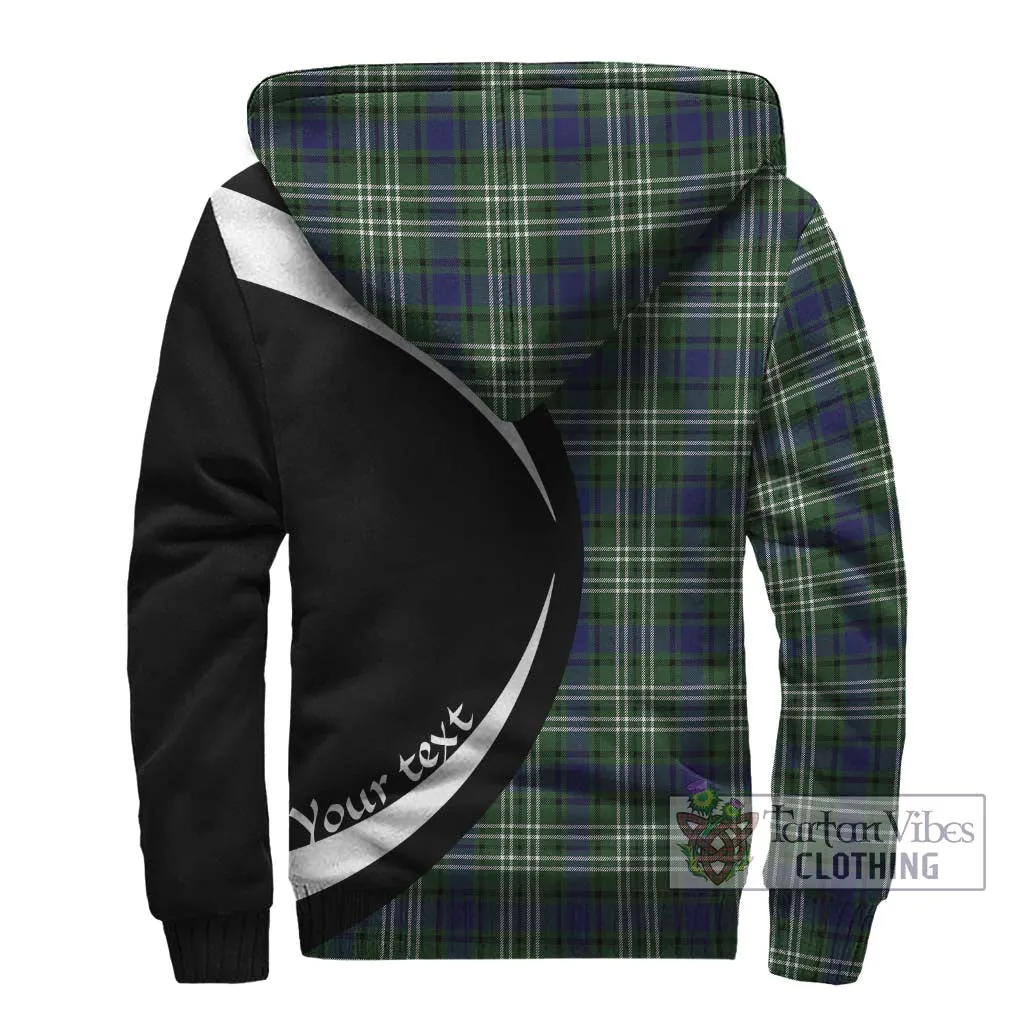 Blyth Tartan Sherpa Hoodie with Family Crest Circle Style