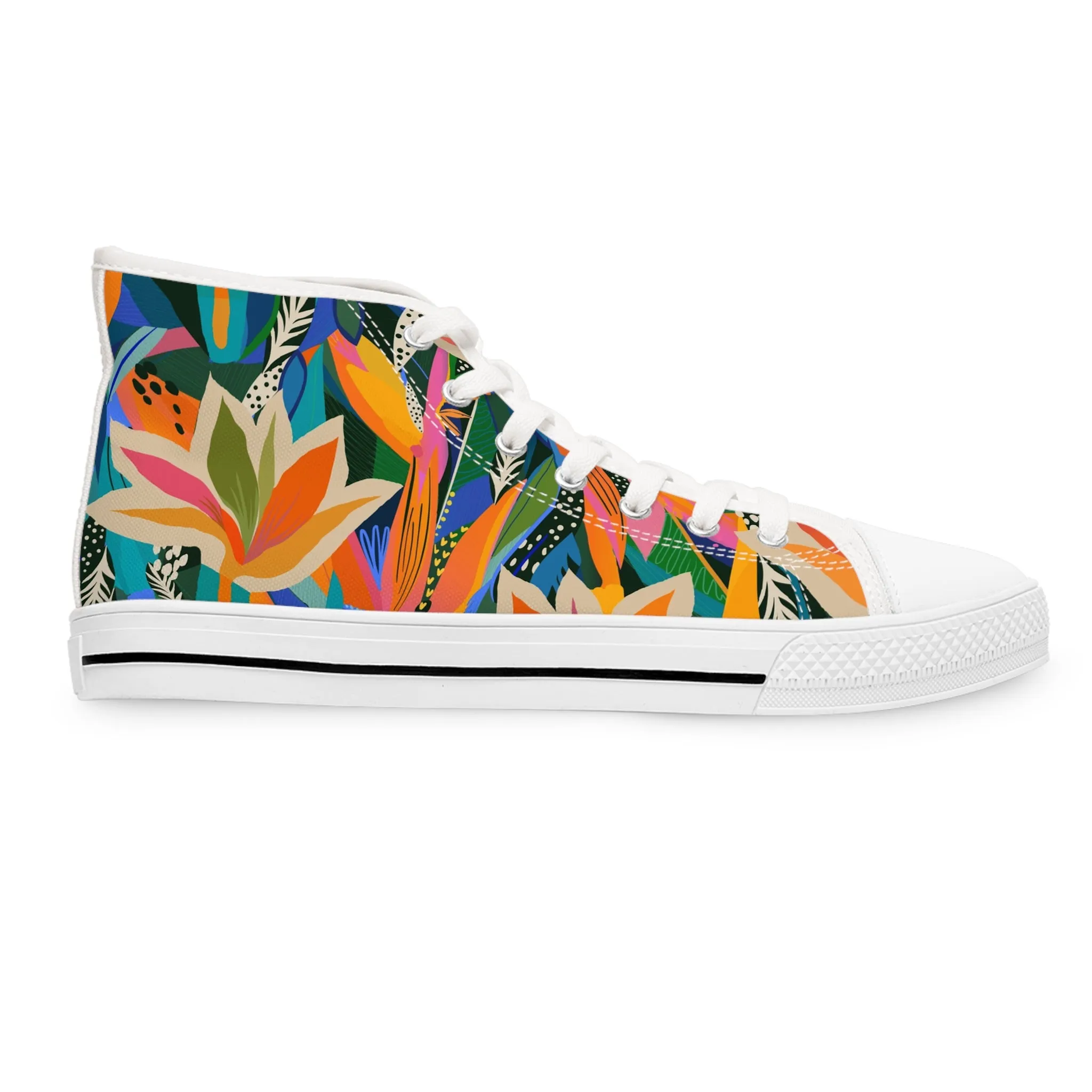 Boho Blossom Women's High Top Sneakers