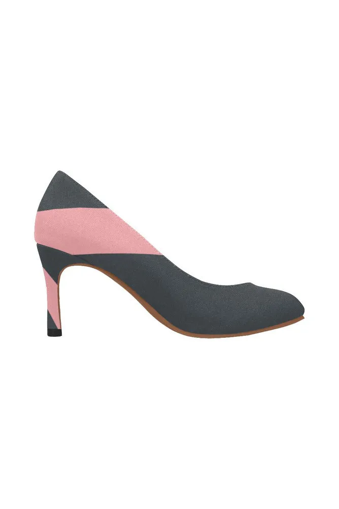 Bold Pink Stripe Women's High Heels