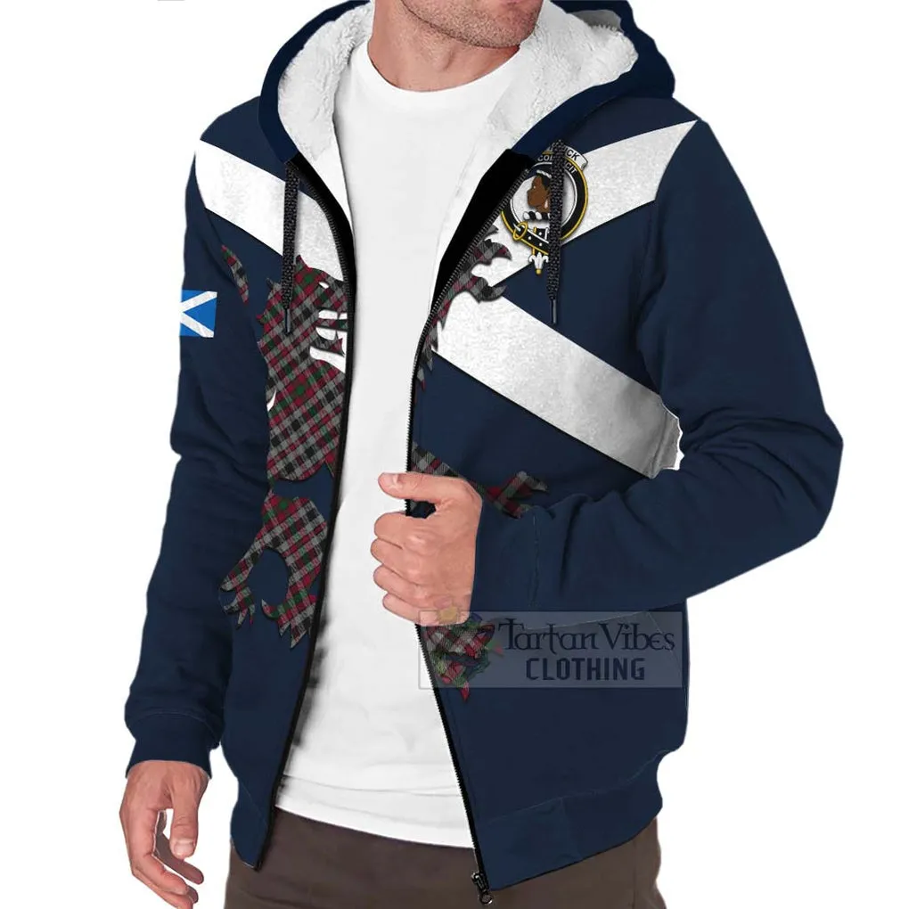 Borthwick Tartan Lion Rampant Sherpa Hoodie  Proudly Display Your Heritage with Alba Gu Brath and Clan Name