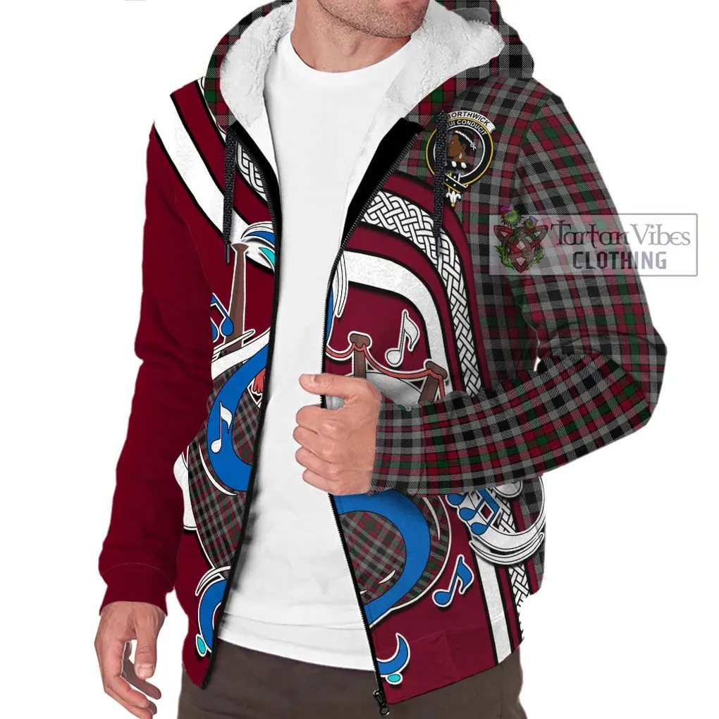 Borthwick Tartan Sherpa Hoodie with Epic Bagpipe Style