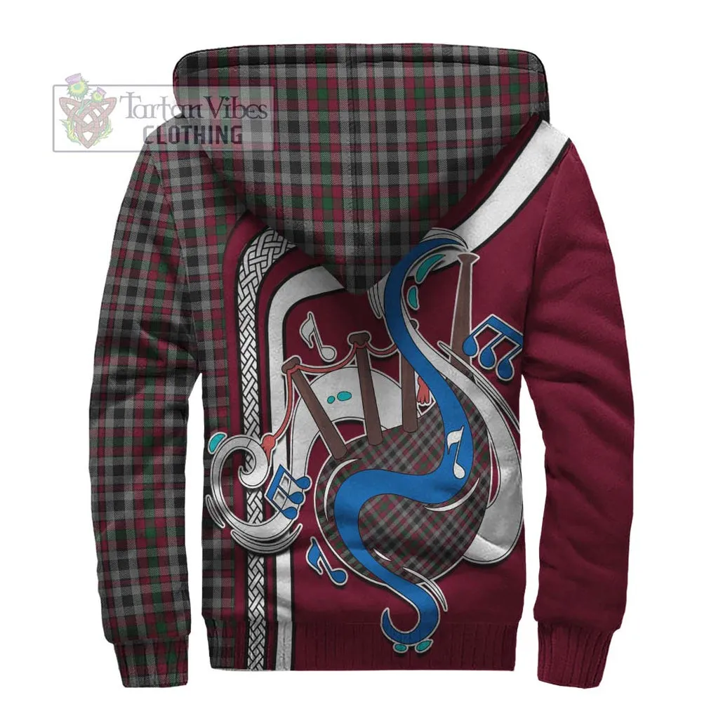 Borthwick Tartan Sherpa Hoodie with Epic Bagpipe Style