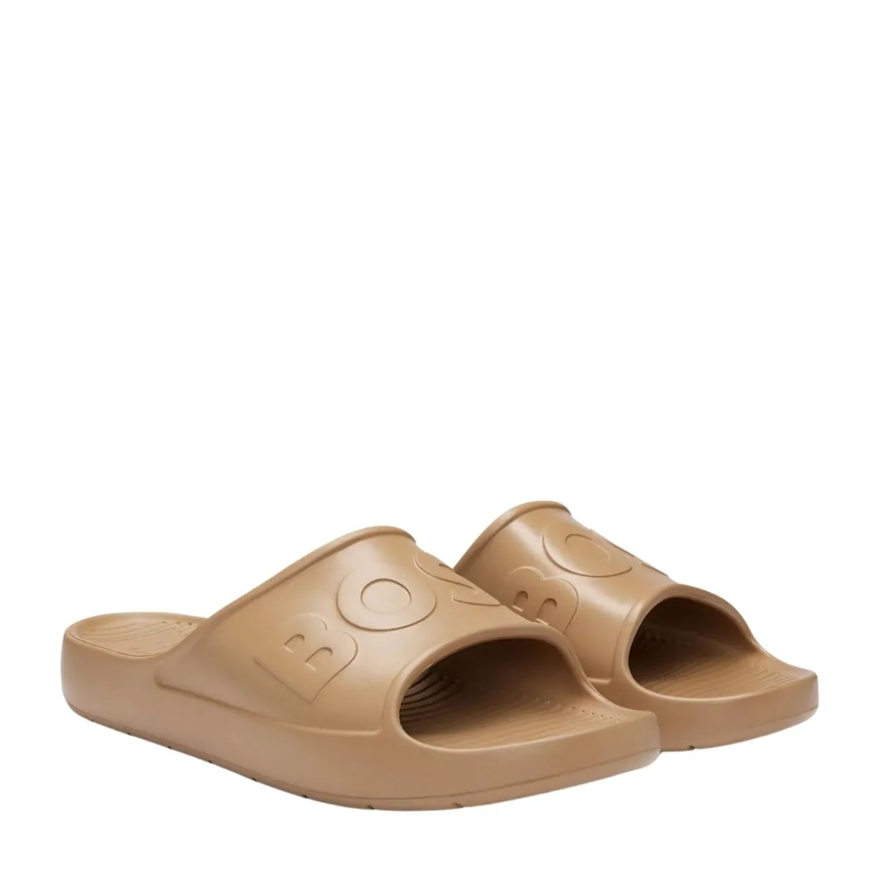 BOSS Logo Strap Darian Beige Lightweight EVA Slides