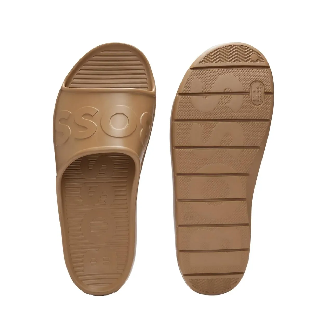 BOSS Logo Strap Darian Beige Lightweight EVA Slides