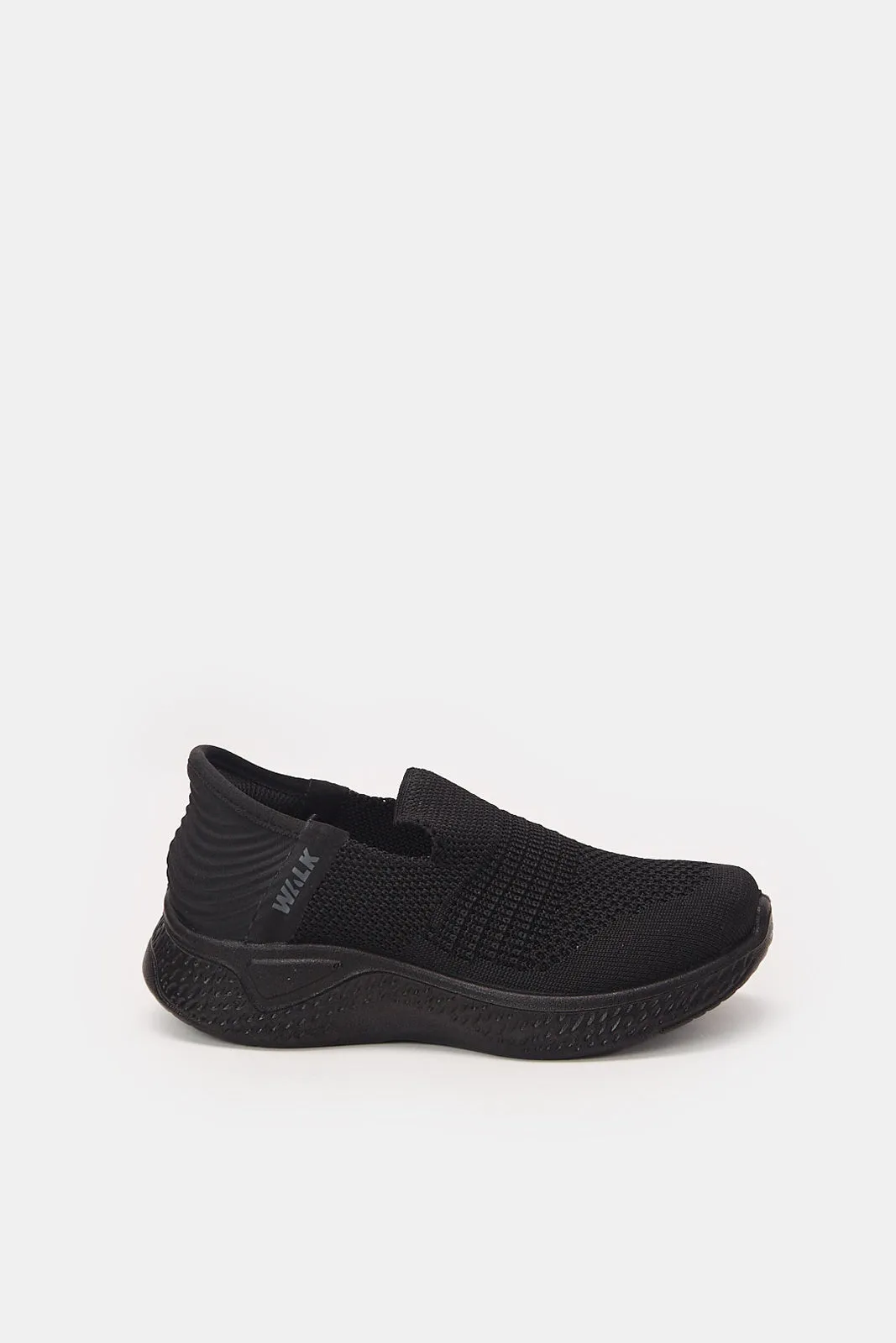 Boys Black Easy Slip-On Shoes