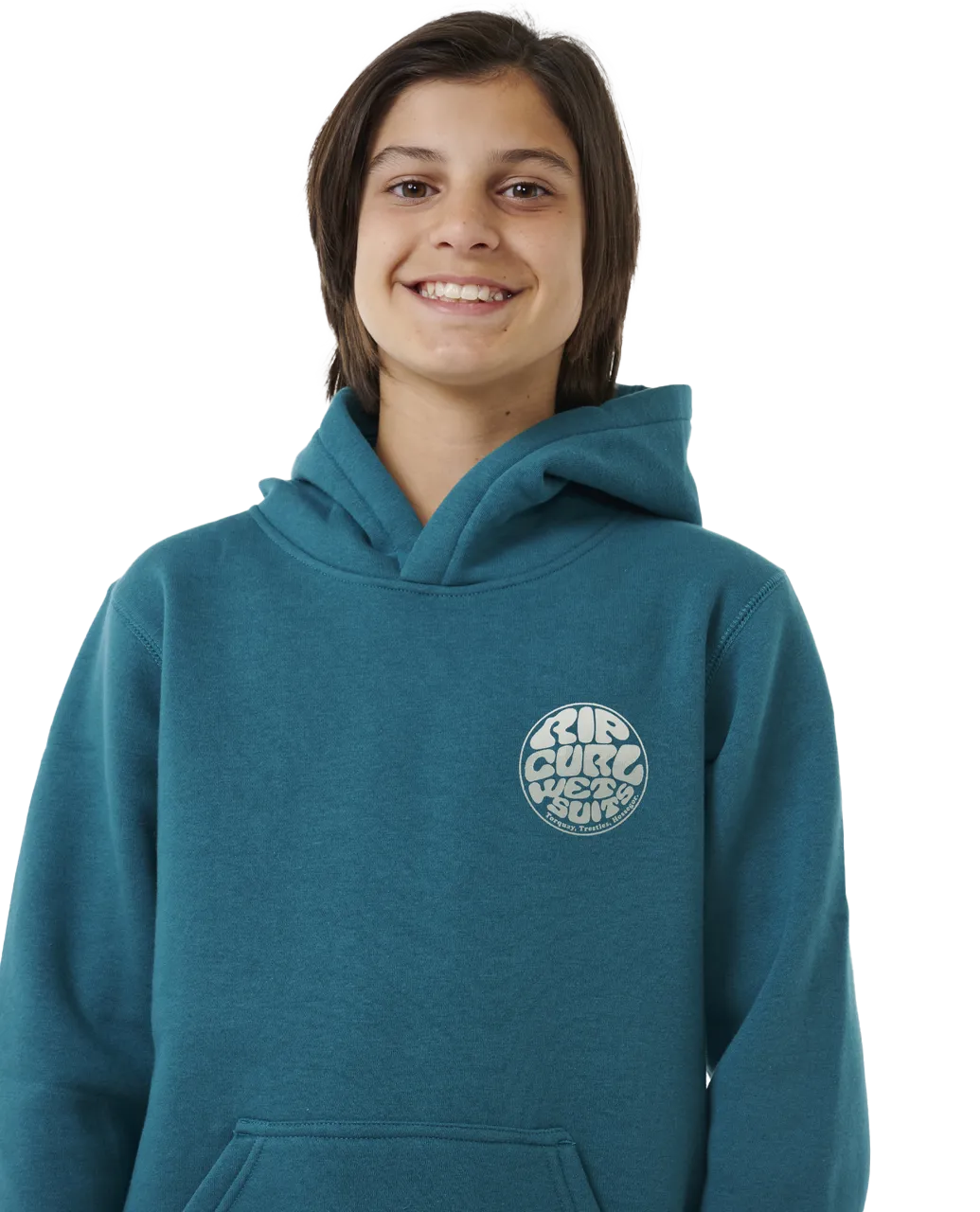 Boys Wetsuit Icon Hoodie in Trekking Green