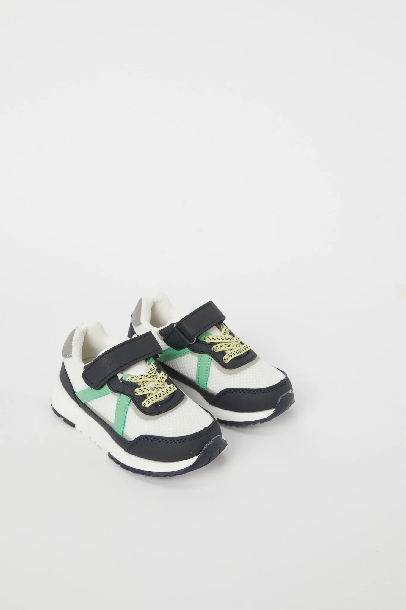 Boys White Colour Block Sneaker