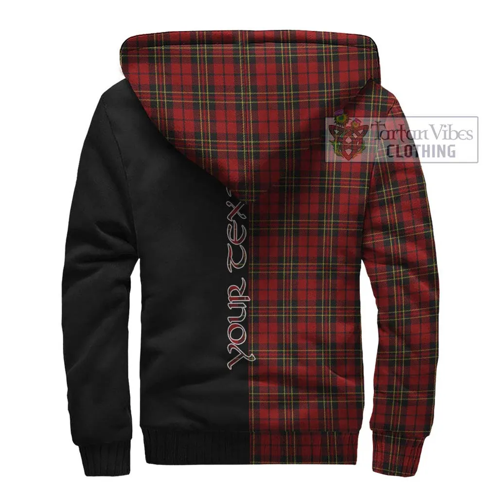 Brodie Tartan Sherpa Hoodie with Family Crest and Half Of Me Style