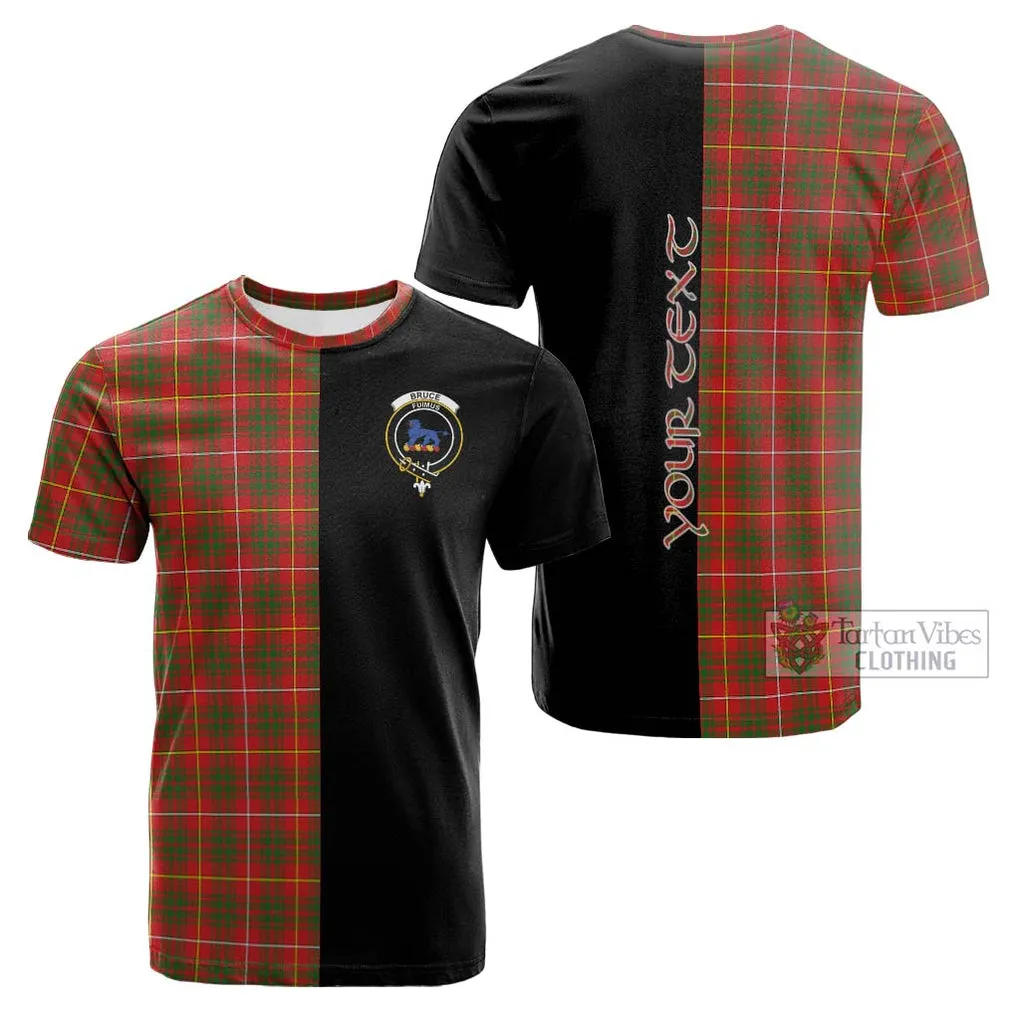 Bruce Modern Tartan Cotton T-shirt with Family Crest and Half Of Me Style