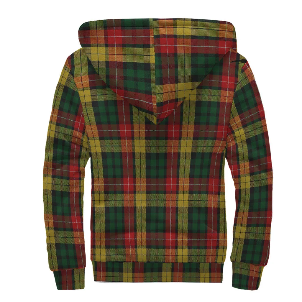 Buchanan Tartan Sherpa Hoodie with Family Crest