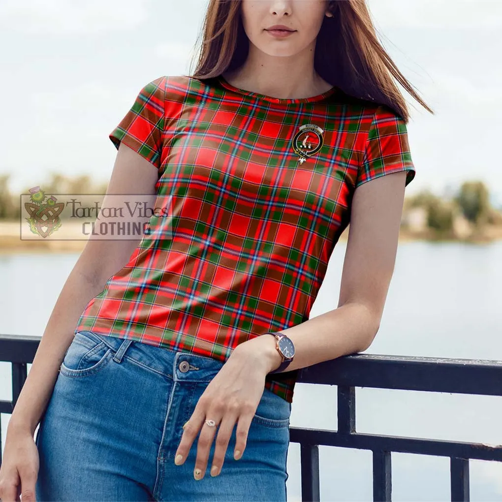 Butter Tartan Cotton T-Shirt with Family Crest