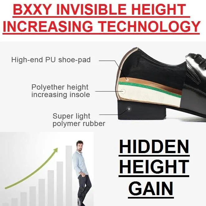 Bxxy's 3 Inch Hidden Height Increasing High-end Fashionable Sandals for Men