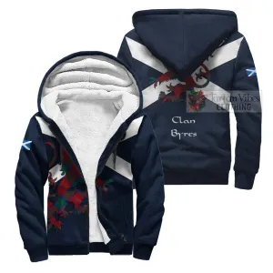 Byres (Byses) Tartan Lion Rampant Sherpa Hoodie  Proudly Display Your Heritage with Alba Gu Brath and Clan Name