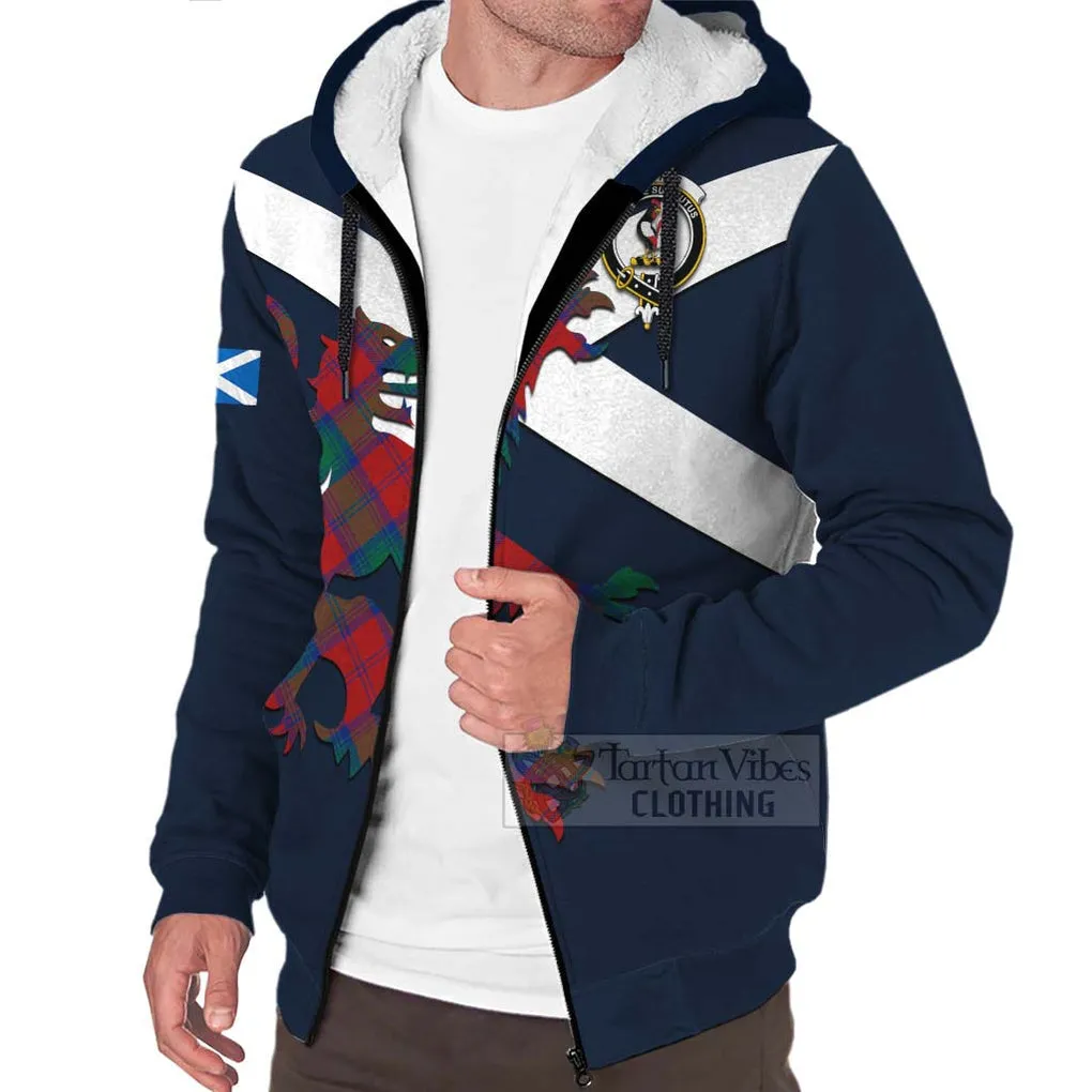 Byres (Byses) Tartan Lion Rampant Sherpa Hoodie  Proudly Display Your Heritage with Alba Gu Brath and Clan Name