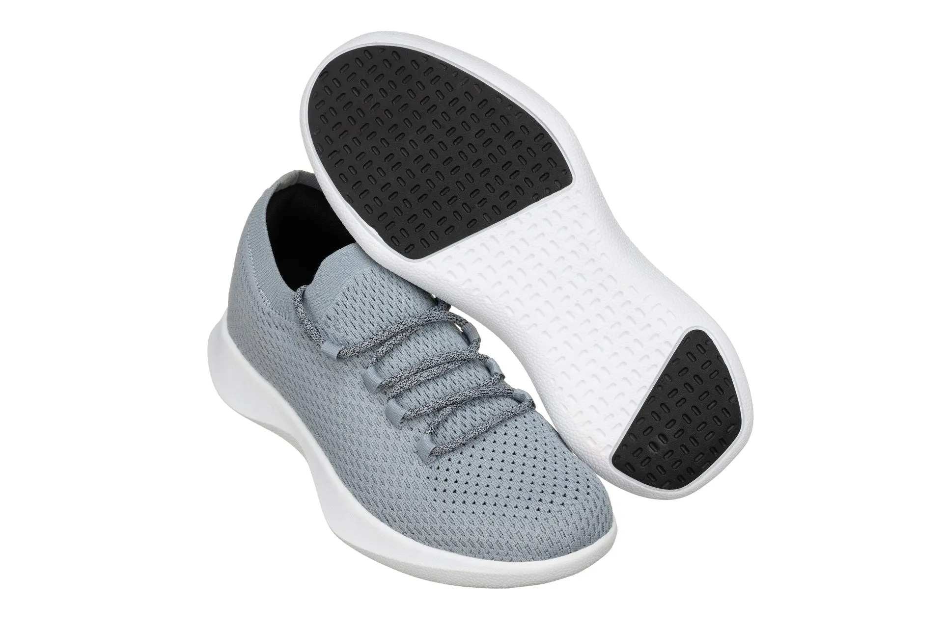 CALTO - Q086 - 2.4 Inches Taller (Grey/Black) - Ultra Lightweight Sneakers