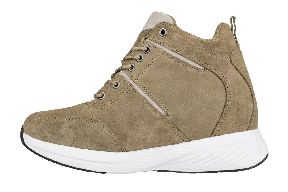 CALTO - S22819 - 3.6 Inches Taller (Khaki/Grey) - High - Top Sneakers