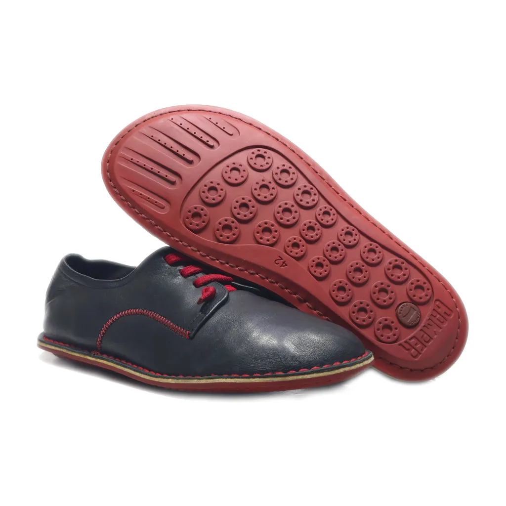 Camper Casual Lace Ups Leather Black Colour For Men