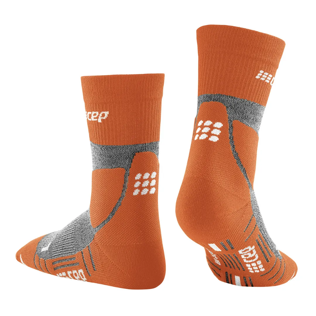 CEP | Hiking Merino Mid Cut Compression Socks | Women's | Sunset/Grey