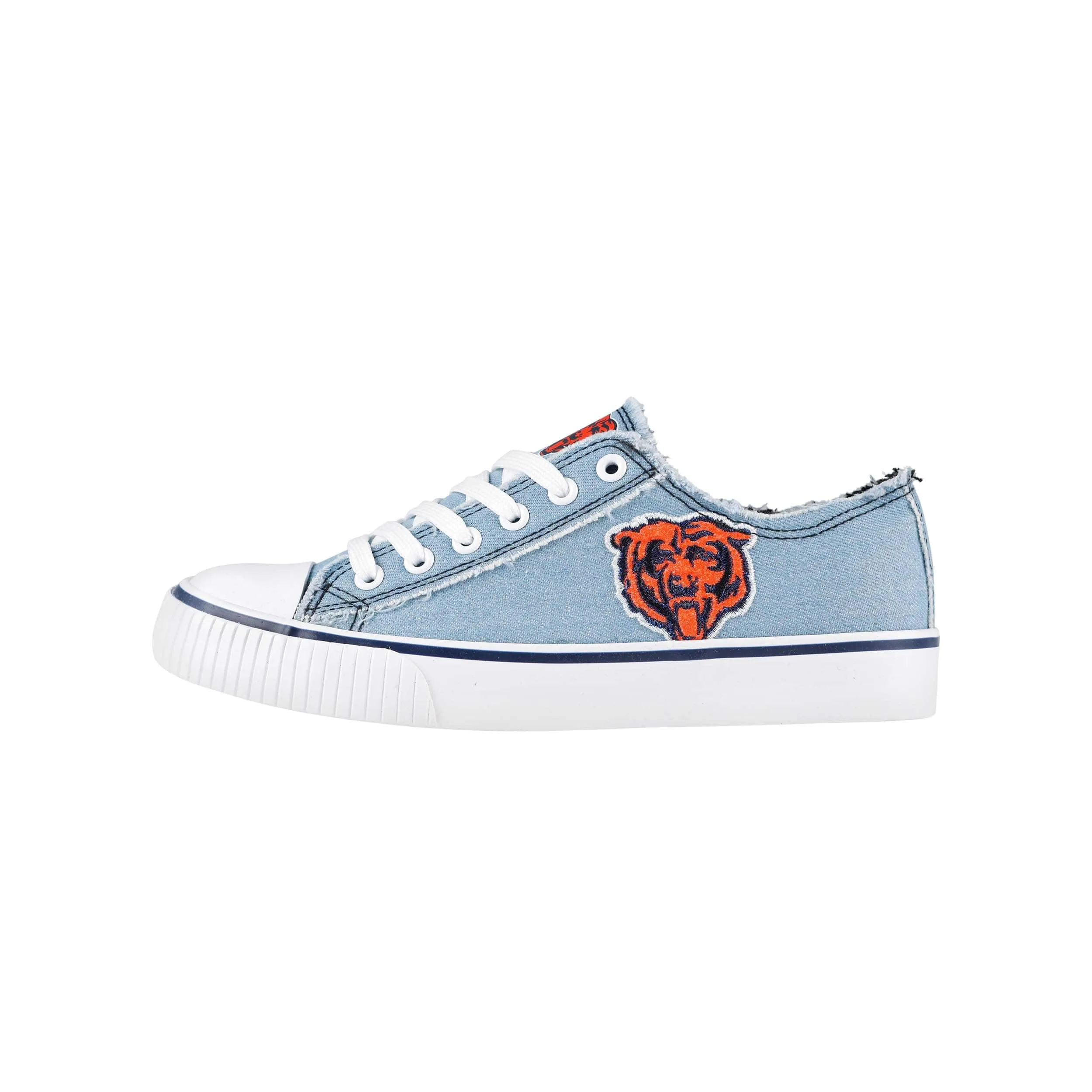 Chicago Bears NFL Womens Denim Low Top Canvas Shoes