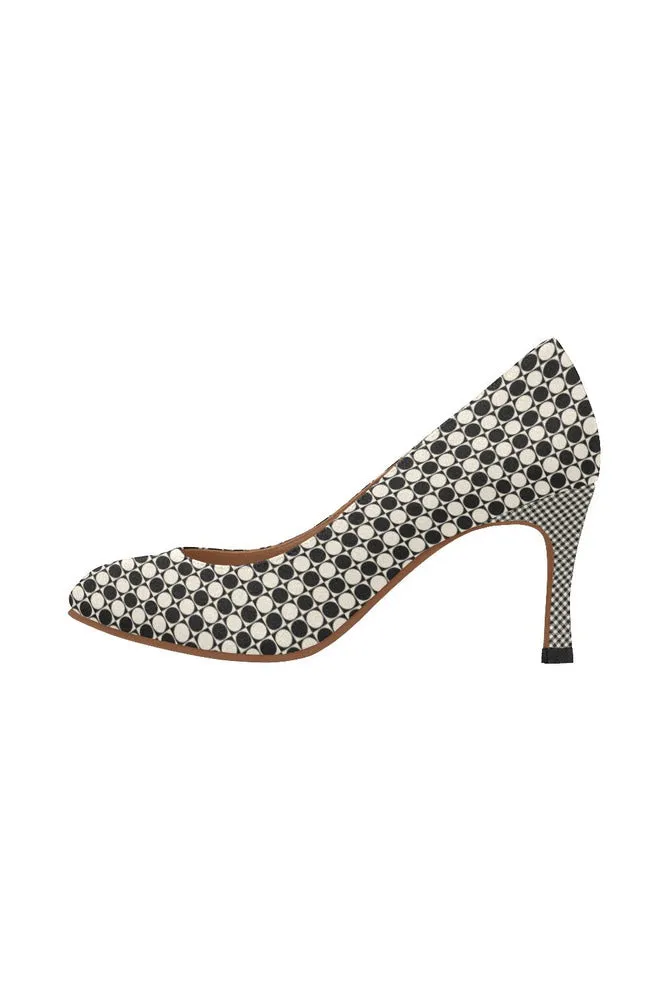 Circle in Squares Women's High Heels