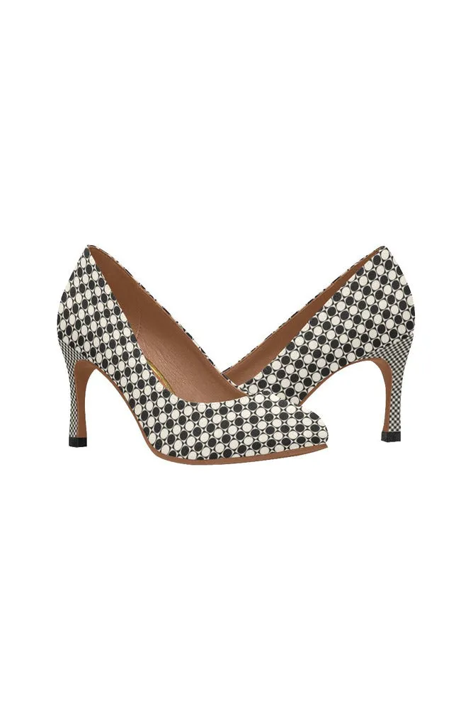 Circle in Squares Women's High Heels