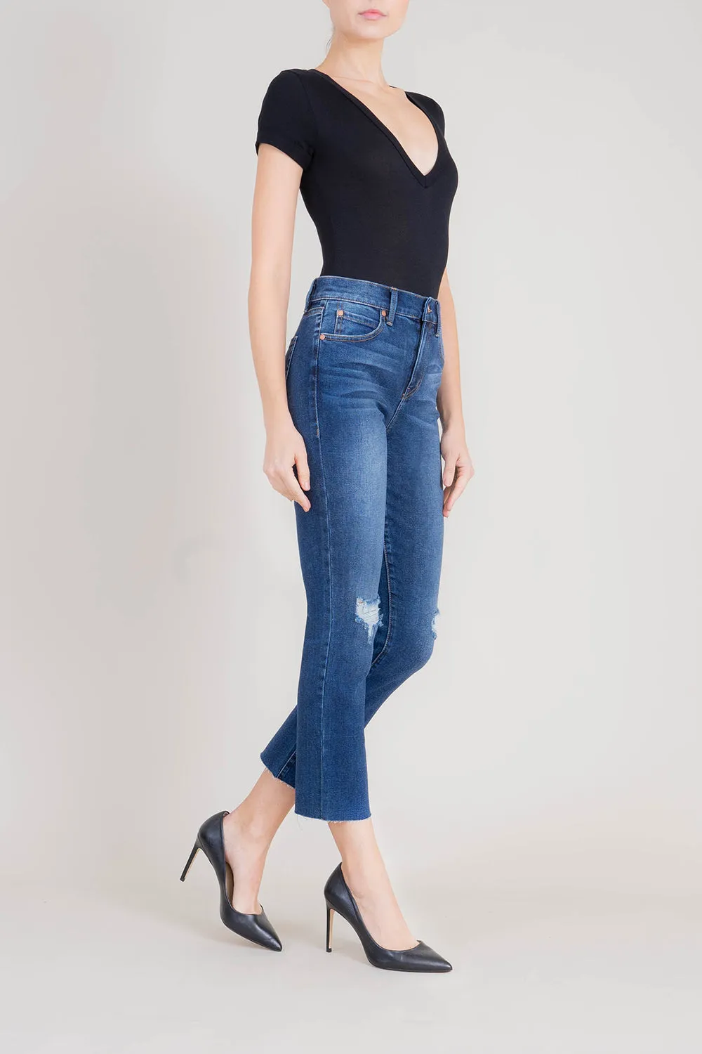 Classic 5pkt High Rise Straight Crop